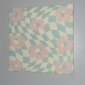 canvas trippy wall art with flowers 🌸.